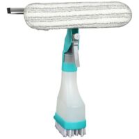 Multi-functional window cleaning tool, 4-in-1 window cleaning tool kit with sprayer, suitable for windows, mirrors, tiles and glass (1 piece)