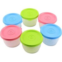 6-pack 160ml food storage containers - leak-proof food containers, microwave and refrigerator safe.