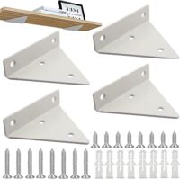 4-Piece Set - Shelf Bracket - 108 cm - Wall-Mounted Floating Bracket - Concealed Shelf Bracket - Metal Shelf Bracket - Triangular Shelf Bracket - Includes Screws - Hidden Shelf Bracket - Suitable for