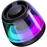 Magnetic Bluetooth Speaker - Portable Mini Bluetooth Speaker with Phone Stand - 3.5 Hours Battery Life & 5W Speaker - Supports TWS True Wireless Stereo and RGB Lighting - Supports TF Card and AUX Inpu
