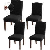 Chair Cover Set - Chair Covers - 4-Piece Set - Elastic - Straight - Dining Chair Cover - Chair Protector - Elastic Chair Cover - Universal - Office Chair Cover - Chair Covers - Suitable for Chair Back