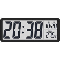 Simple large screen clock, living room wall clock, temperature display, modern clock, wall-mountable/freestanding, digital wall clock, modern decorative wall clock for living room, small table clock f