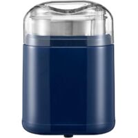 Electric tablet cutter and grinder with stainless steel blades, suitable for grinding powders, spices, grains, small tablets, vitamin tablets, and coffee (blue).