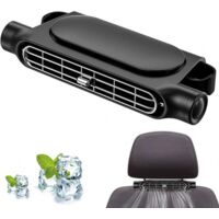 Car Fan - Automotive Fan - Car Cooling Fan - 3000mAh - 18 x 8cm - Three Wind Speeds - Portable Rear Seat Cooling Fan - Suitable for Rear Headrests - Silent Headrest and Neck Fan for All Car Models - B
