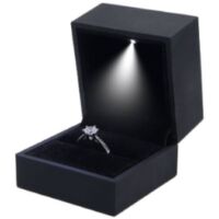 LED engagement ring box, wedding ring box, jewelry display box, jewelry ring storage box, wedding saint jewelry box
