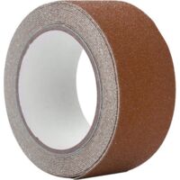 Anti-slip tape, stair grip tape, 5m long, 50mm wide anti-slip tape, heavy-duty PVC safety tape roll suitable for outdoor and indoor steps, stairs, traction treads, boats (dark brown).