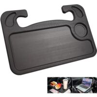 Car Table - Cup Holder - Car Desk - Writing Desk - Car Accessories - Car Supplies - Suitable for Most Car Models - Black - 42282 cm