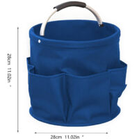 Cleaning supplies organizer with handles, storage bags, foldable storage baskets, cleaning supply boxes, portable multi-cleaning bucket bags, suitable for home/garden (navy blue).