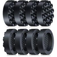 8-Piece Washing Machine and Dryer Anti-vibration Pads - Strong suction cups, anti-slip and noise-reducing pads, prevent washing machine from shifting and protect the floor - Black