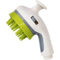 Dog Shower Kit - Shower head with massage nozzle and brush - Pet bathing tool kit - Suitable for indoor and outdoor use - Easily mounts to the shower arm