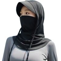 Summer Balaklava Hat Ski Face Mask Unisex Sun Protection UV Protection Hood Breathable Full Head Coverage Outdoor Fishing Cycling - Black