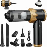 Handheld vacuum cleaner, 22000Pa handheld vacuum cleaner battery, car vacuum cleaner (with brushless motor), cordless car vacuum cleaner suitable for office and home, black.