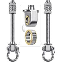 Heavy-duty swivel hooks, made of 304 stainless steel - 180° swivel suspension bracket, suitable for swings and hammocks - Strong swing hooks with bearings - Maximum load capacity 1500 lbs - Suitable f