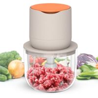 Wireless electric food processor, 600ml small electric food chopper, suitable for chopping and blending meat, onions, vegetables, garlic, baby food, and other food products.
