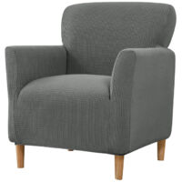 Sofa covers, armchair covers, chair covers, jacquard fabric, high-elasticity sofa covers, living room sofa covers, home decor, cat-friendly furniture covers (dark gray)