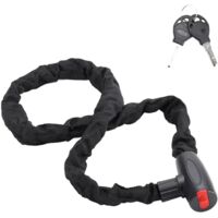Mountain bike anti-theft lock - e-bike and motorcycle anti-theft chain lock - 60cm, with 2 keys - practical outdoor bicycle accessory