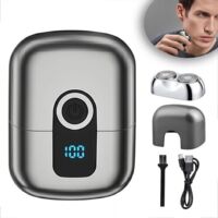 Electric Shaver - Men's Shaver - Mini Men's Electric Shaver - Shaver - LED Screen IPX6 Waterproof - Quiet, Washable, Portable - Gray Men's Shaver - Christmas Gift - Christmas Decoration - Christmas