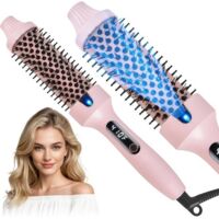 Hair dryer brush - Heated brush - Hot air hair dryer brush - Curling brush - Round brush - Negative ions - Dual voltage - Dual PTC - 6 temperature settings - Smooth hair - Salon-quality results - Redu