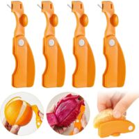 Universal Peeler, 8 Pieces, Orange Peeler, Lemon Peeler, Citrus Fruit Peeler, Plastic Peeler, Kitchen Utensils, Lemon and Grapefruit Peeler, Multi-functional Orange Slicer