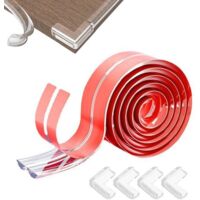 Baby corner protectors, suitable for furniture, crib bumpers, edge protection strips (6 meters, 10mm2mm, with 4 corners) soft and safe.