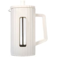 Coffee Press Machine (34 oz/1 liter) - Plastic Coffee Press - Coffee Pot, Tea Maker, Coffee & Tea Infuser - Lightweight Travel & Camping Coffee Machine - White
