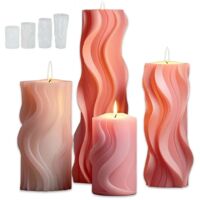 Silicone Candle Molds – 3D Handmade Silicone Candle Molds, DIY Scented Candle Casting Molds, Reusable Home Decor Candle Molds