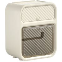 Toilet paper holder with built-in shelves - Double-layer wall-mounted shelf - No drilling required - Toilet paper holder - Tissue box - Handkerchief holder - Napkin holder - Luxury bathroom - No drill