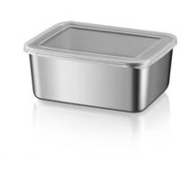 Stainless Steel Fruit Tray - Snack Box - Food Storage Box - Stainless Steel Snack Box - Small Food Box with Lid - Metal Food Box - 6-Piece Pack