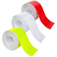 3 rolls of waterproof reflective tape for strollers, outdoor reflective warning tape, trailer reflective strips, safety reflective strips, and nighttime reflective stickers, suitable for cars, bicycle