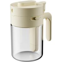 Seasoning and spice storage box, 2-in-1 spice rack, detachable spice jar, comes with a spoon (cream color)