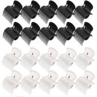 24-piece hot curling iron set, hot curling iron, replacement curling iron, suitable for hairdressers and girls with stylish hair (black and white).