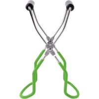 Pan tongs - Kitchen - Safety grip - Table tongs - Stainless steel - With handle - Green