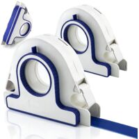 Paint tape applicator, tape dispenser with scraper, paint tape applicator for decorative strips, baseboards, door and window frames (2-pack)