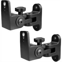 Speaker wall mount, surround sound speaker stand, universal rotating bookshelf, speaker rack, 120° vertical and 180° horizontal adjustment