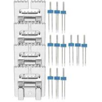 12 double needles and 4 pry bar sewing machine accessories are durable and convenient.