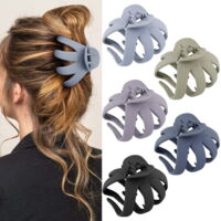 5 Large Hair Clips - Giant Octopus Hair Clips, Hair Claws, Giant Hair Clips for Women and Girls