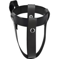 Retro PU Leather Bicycle Water Bottle Cage - Classic Handlebar Water Bottle Cage - Cup Holder - Suitable for All Types of Bicycles - Black