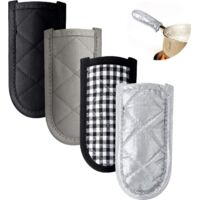 4-Piece Pot Handle Cover Set - Cast Iron Pot Handle Cover - Heat Resistant - Non-Slip Frying Pan Cover - Kitchen Utensils and Gloves