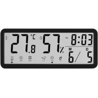Simple large screen clock, living room wall clock, temperature display, modern clock, wall-mountable/freestanding, digital wall clock, modern decorative wall clock for living room, small table clock f
