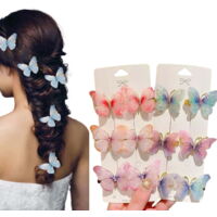 12-Piece Butterfly Hair Clips, Top-Quality Rhinestone Butterfly Hair Clips, Cute Hair Clips for Girls, Small Hair Clips, Elegant Styling Tools, Suitable for Everyday Wear, Parties, School, Weddings
