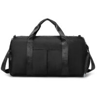 Women's Gym Bag - Waterproof Travel Bag with Wet Item Bag and Shoe Bag - Black