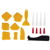 17 pièces kit outil calfeutrage mastic silicone grattoir coulis buse