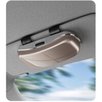 Porte-lunettes auto universel pour lunettes de vue et solaires, doré
