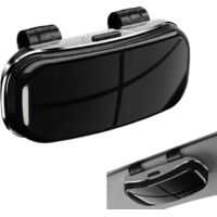 Porte-lunettes auto universel pour lunettes de vue et solaires, noir