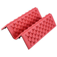 Coussin de siège pliable en mousse personnalisable, coussin de chaise imperméable, rouge et noir.