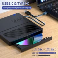 Lecteur/graveur de CD/DVD portable USB fin 7 en 1, conçu pour ordinateur portable et graveur de DVD