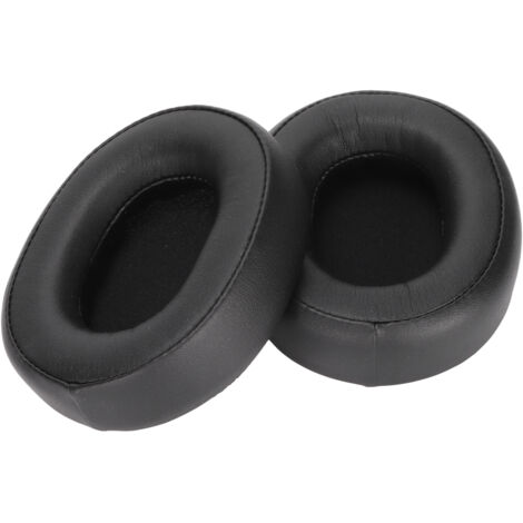 Coussinets de remplacement en cuir protéique souple avec mousse à mémoire pour casque ATH SR50, isolation phonique, couleur noire. (1/5)
