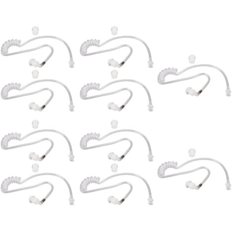 Tube Acoustique de Remplacement Confortable Détachable Transparent pour Casque Radio Motorola - Lot de 10 (1/5)