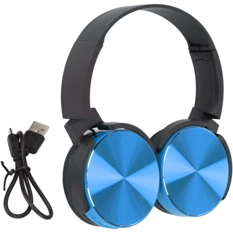 Casque Gaming Bluetooth 450BT avec Subwoofer, Sans Fil et Réglable pour Jeux en Bleu (1/5)