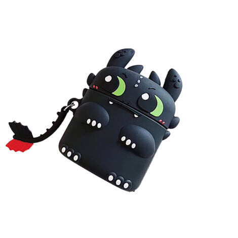 Étui de protection silicone anti-chute pour écouteurs Bluetooth, housse anti-poussière pour AirPods Pro 3, design cartoon noir (1/4)